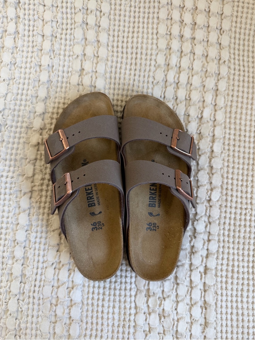 NIB Birkenstocks Womens 36 Mocha Brown Arizona Birkibuc - Picture 5 of 10